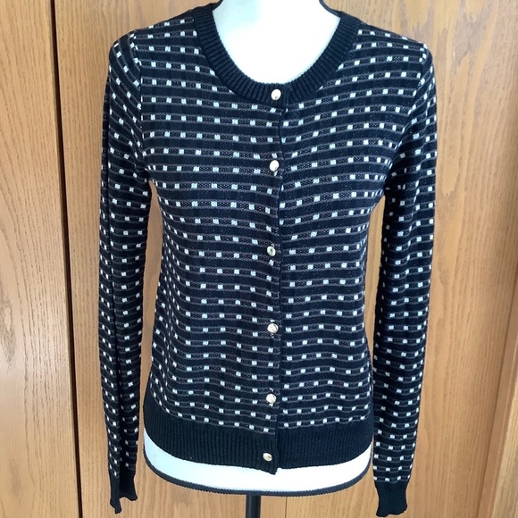 Numph Sweaters - NWT Numph Giana Black & White Button Cardigan Sz-S